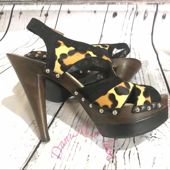 Christian Dior Leopard Pony Hair Platform Sandal - Picture 8 of 8